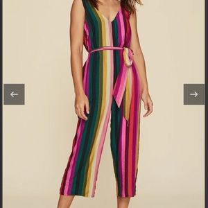 Size S Revolve LPA rainbow stripe jumpsuit NWT